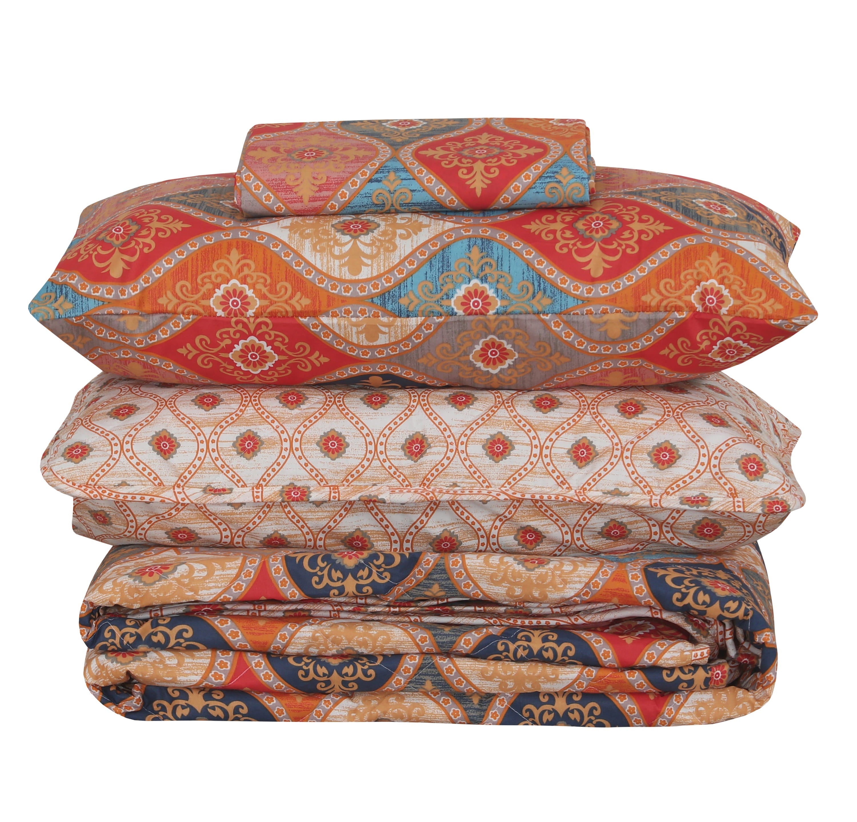 Quilted Comforter Set 6 Pcs Design 1044
