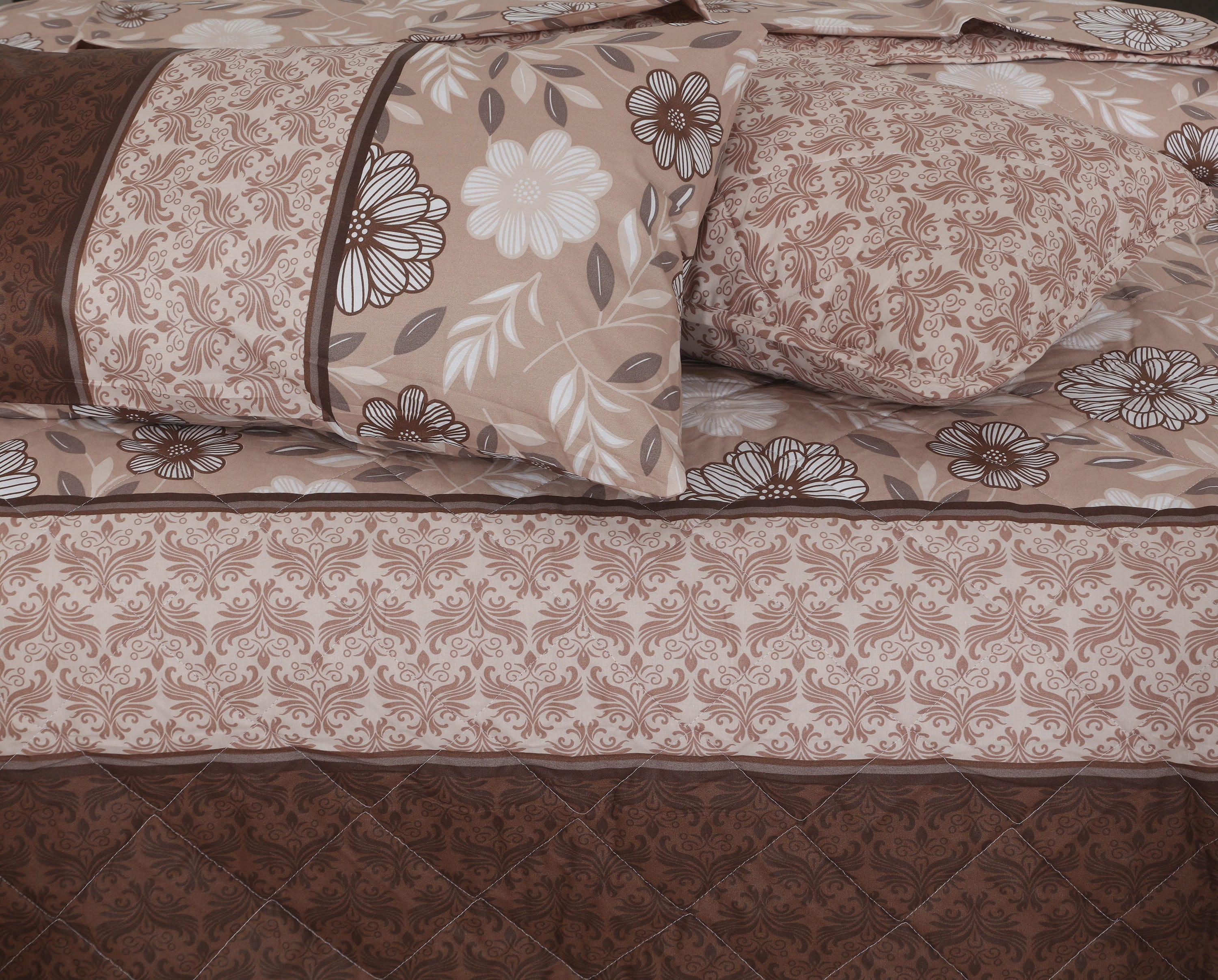 Quilted Comforter Set 6 Pcs Design 1025