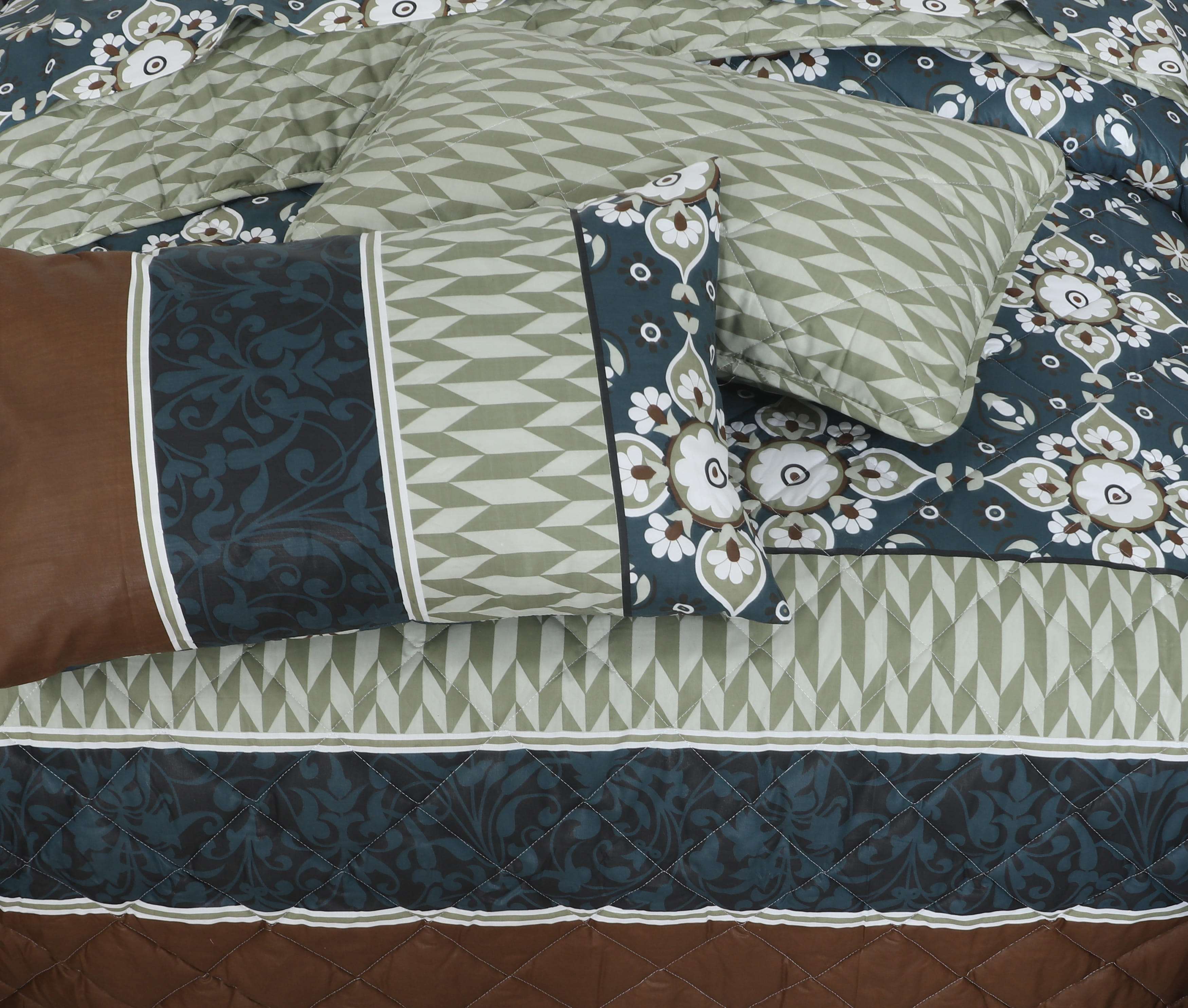 Quilted Comforter Set 6 Pcs Design 986