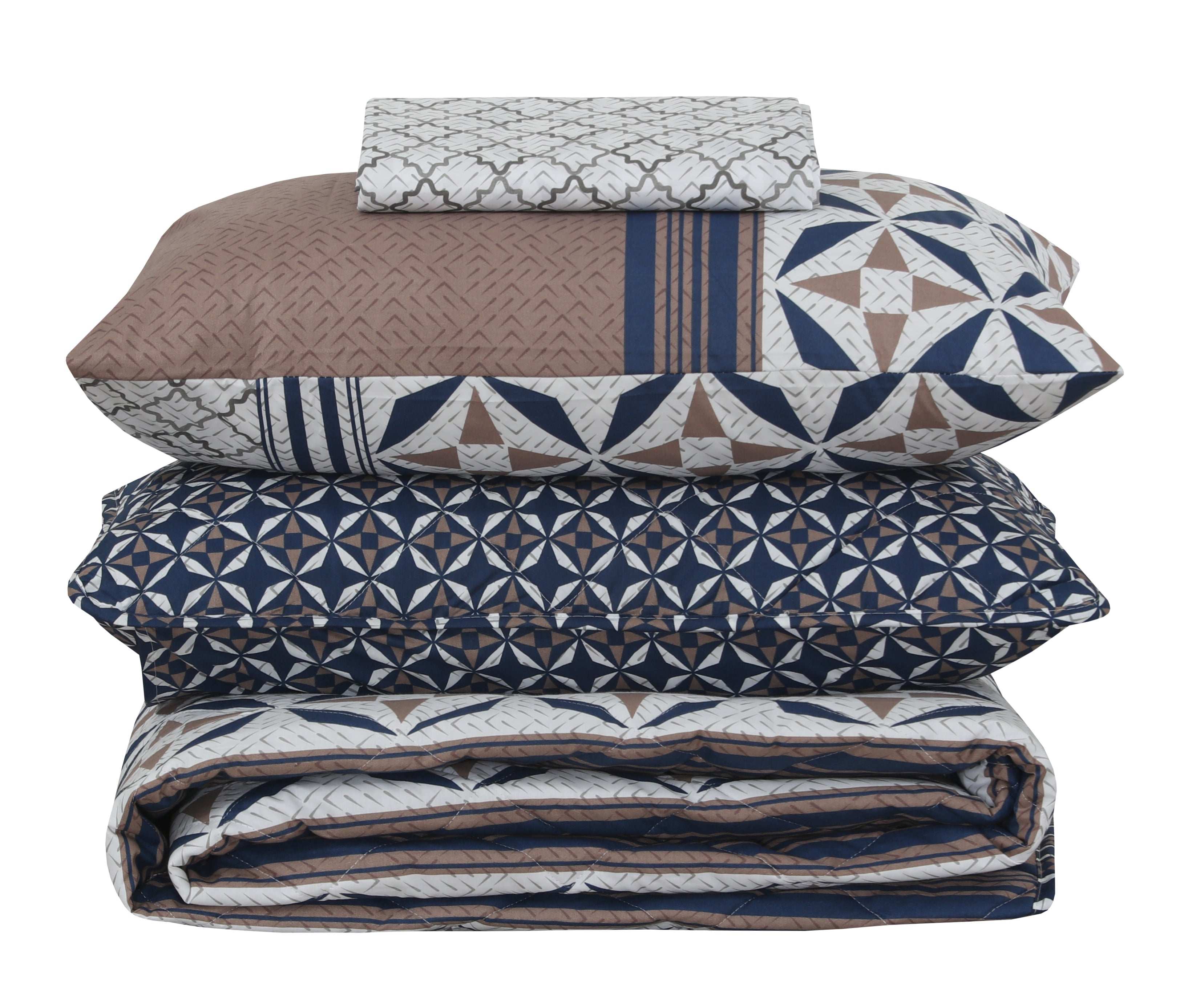 Quilted Comforter Set 6 Pcs Design 924