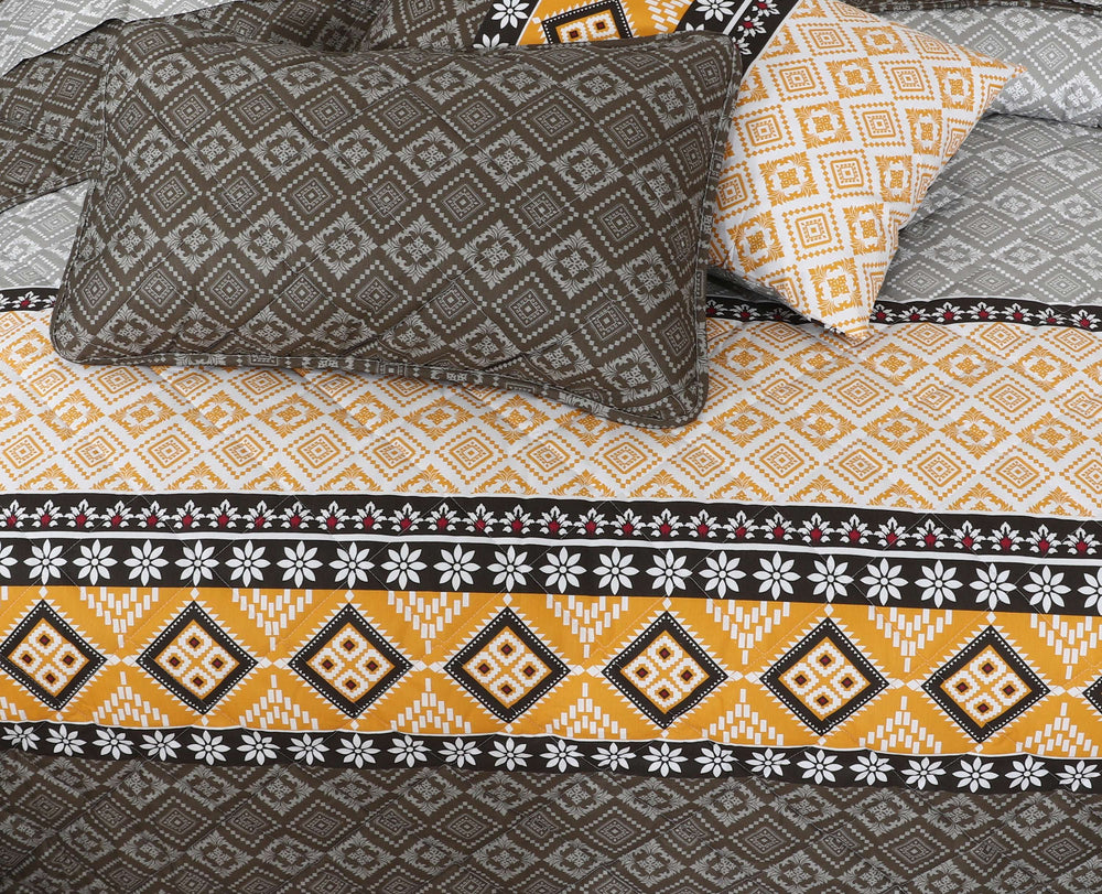 Quilted Comforter Set 6 Pcs Design 999