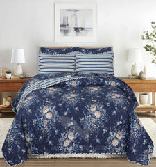 Quilted Comforter Set 6 Pcs Design 1019