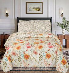 Quilted Comforter Set 6 Pcs Design 1022