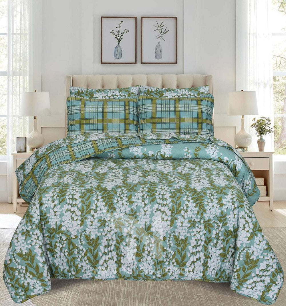 Quilted Comforter Set 6 Pcs Design 1012