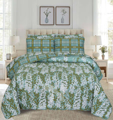 Quilted Comforter Set 6 Pcs Design 1012