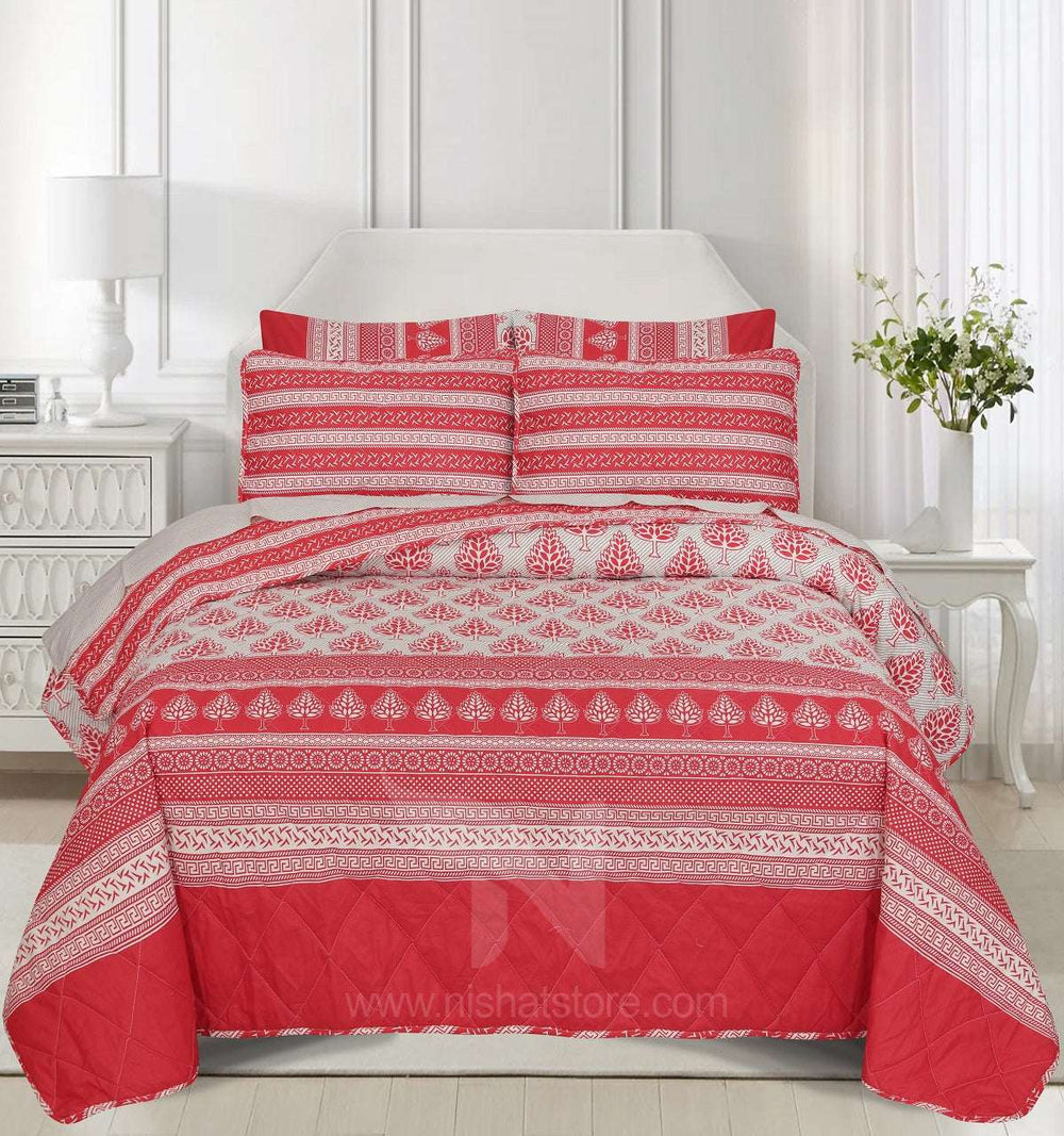Quilted Comforter Set 6 Pcs Design 1014