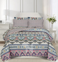 Quilted Comforter Set 6 Pcs Design 1016