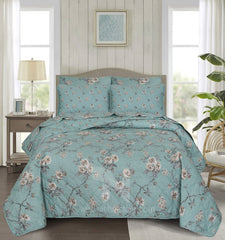 Quilted Comforter Set 6 Pcs Design 1027