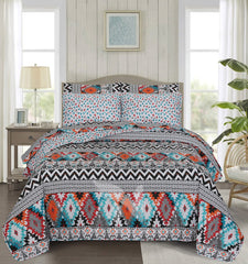Quilted Comforter Set 6 Pcs Design 1030