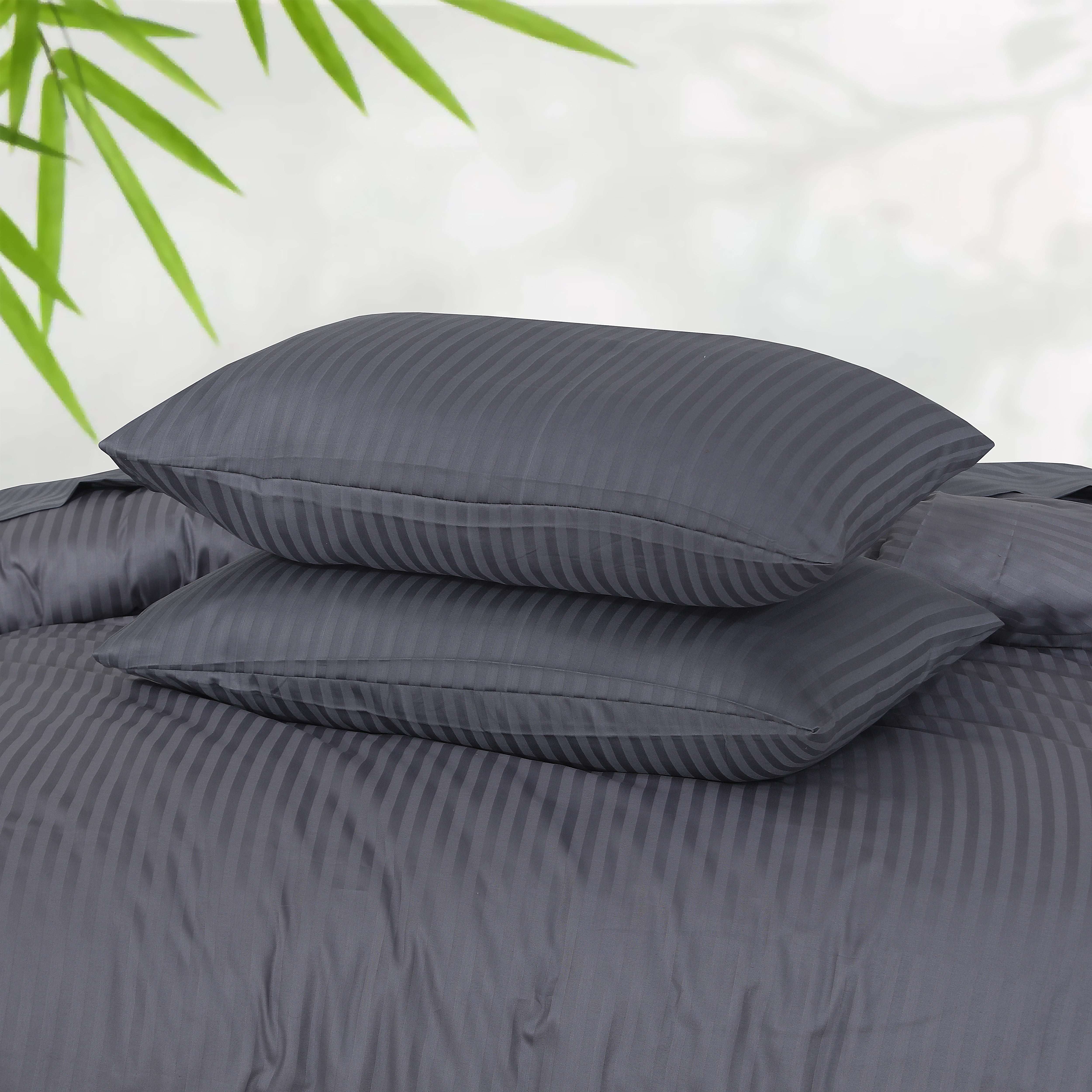 6 Pcs Stripe Satin Quilt Cover Design 226 - Nishat Creative Store