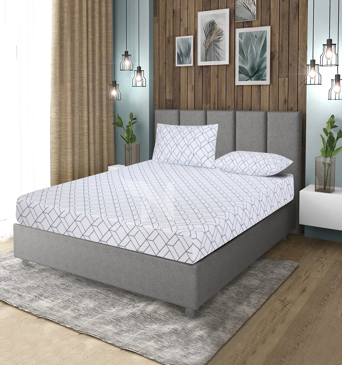 Fitted Double Bed Sheet DS# 403