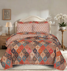 Quilted Comforter Set 6 Pcs Design 1044