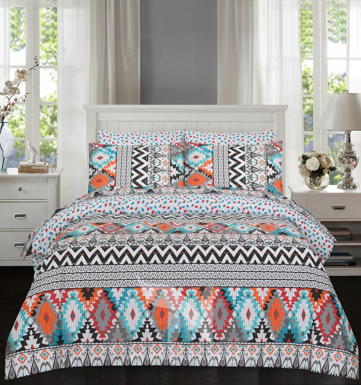 Floral  Quilt Cover 6 Pcs Design #255