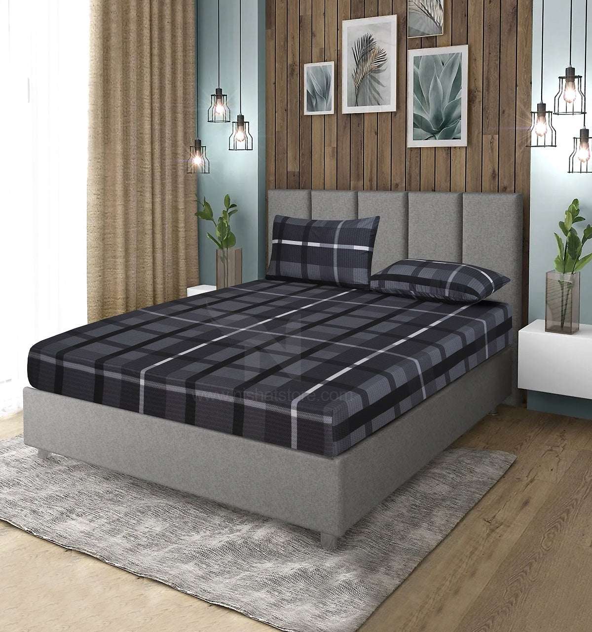 Fitted Double Bed Sheet DS# 350