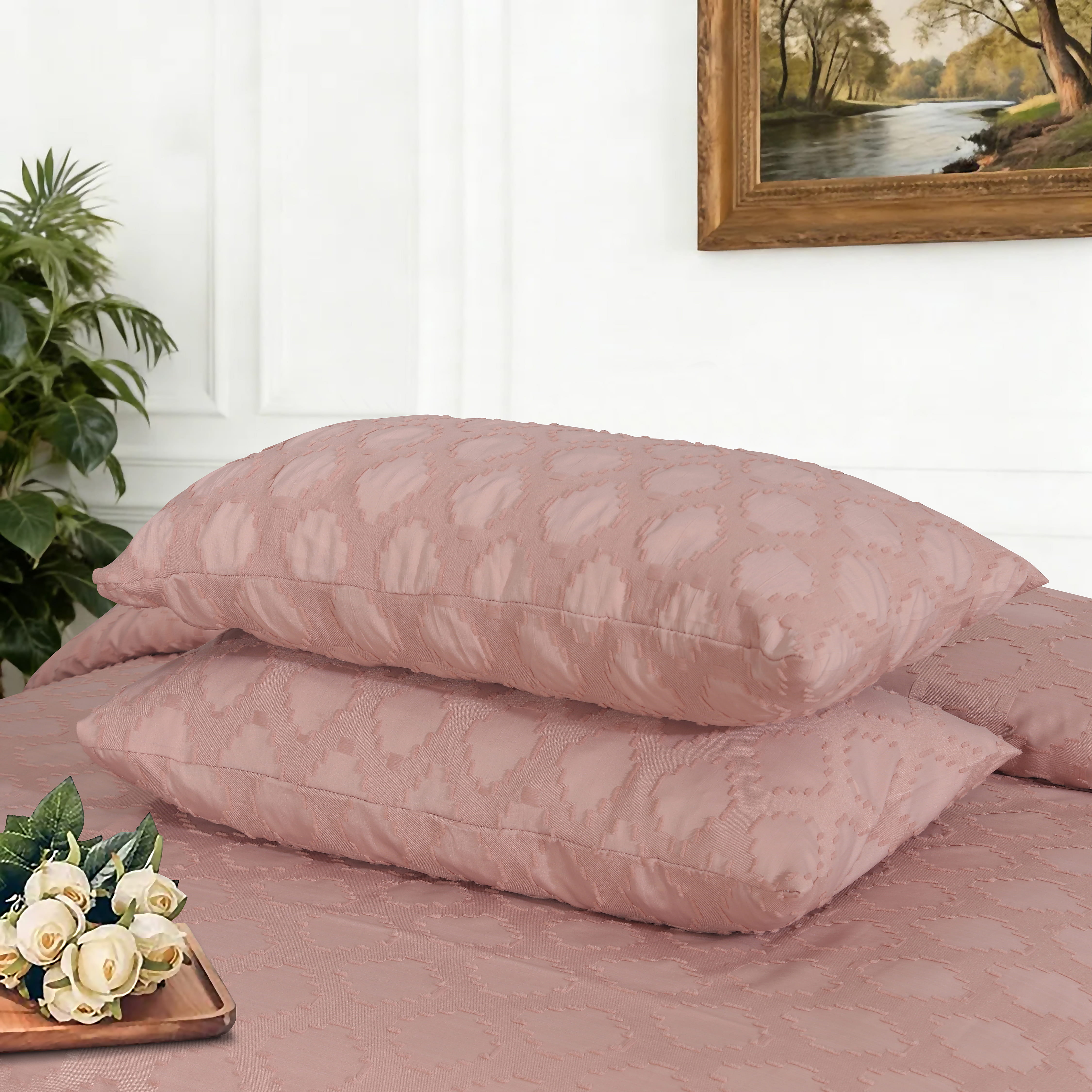 Motif Jacquard Quilt Cover 3 Pcs #266