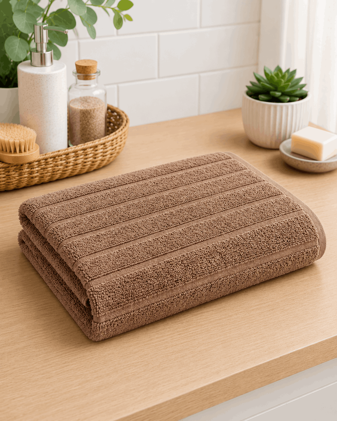 Premium Cotton Stripe Bath Towel