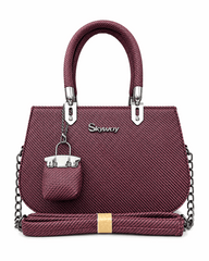 Skyway Woven Texture Top Handle Satchel Bag