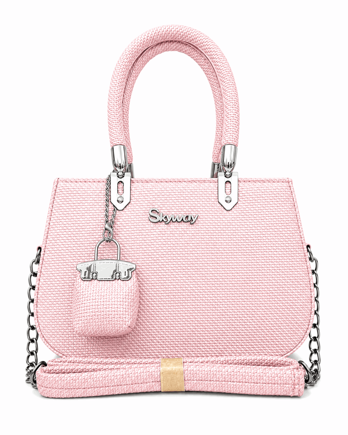 Skyway Woven Texture Top Handle Satchel Bag