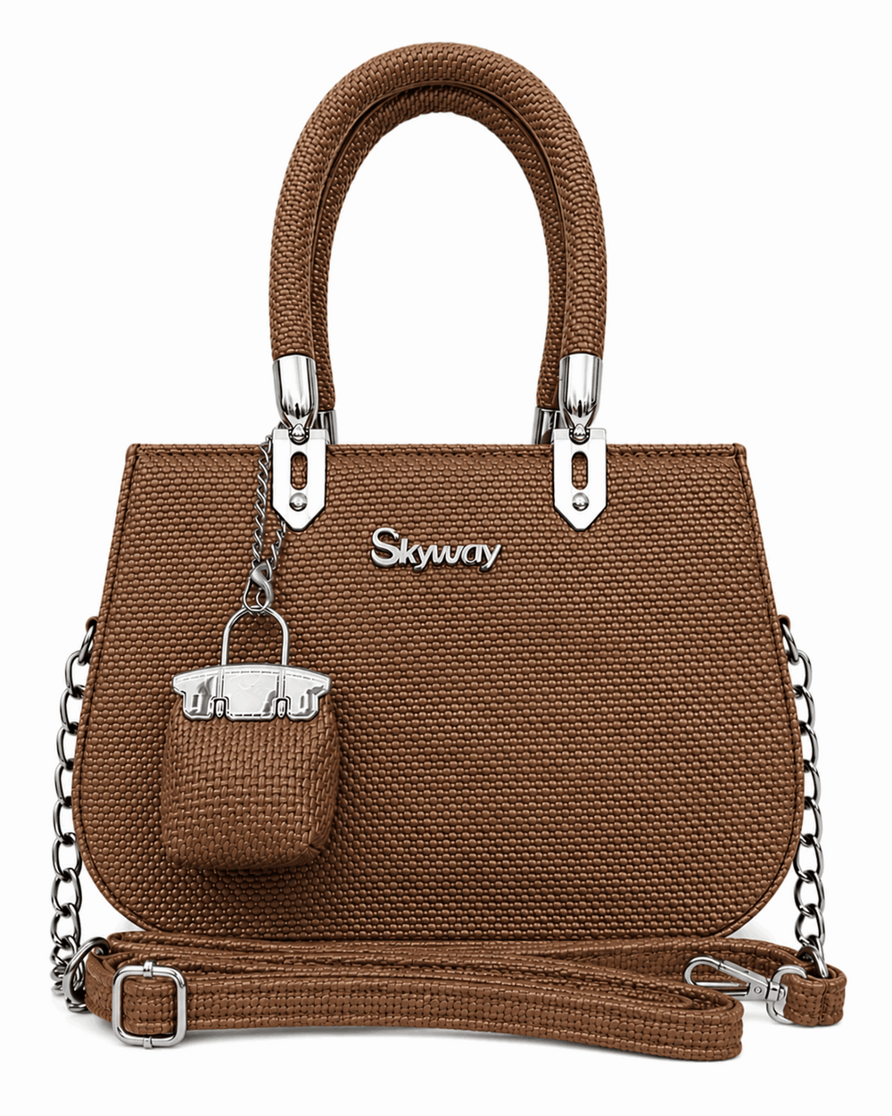 Skyway Woven Texture Top Handle Satchel Bag