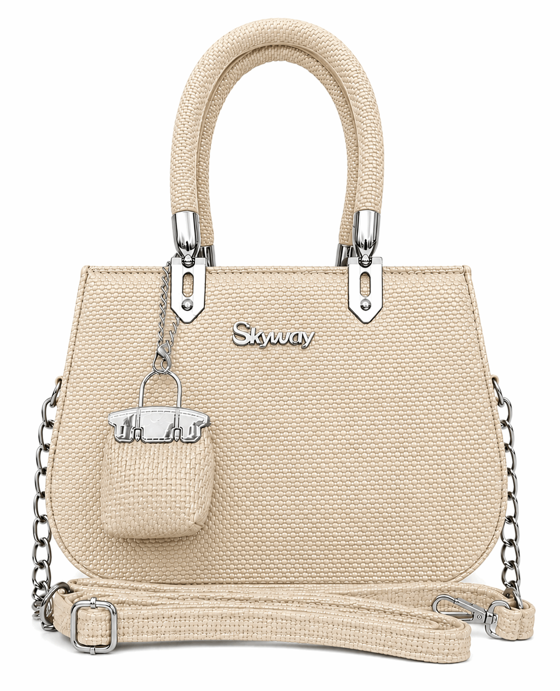 Skyway Woven Texture Top Handle Satchel Bag