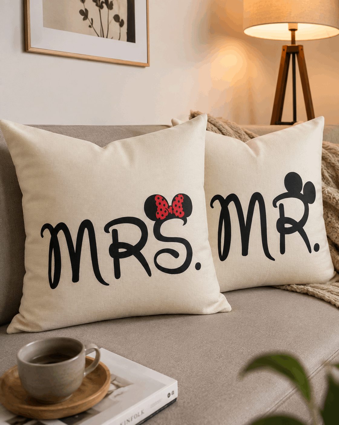 2 PCs Printed Cushion Covers Ds#271