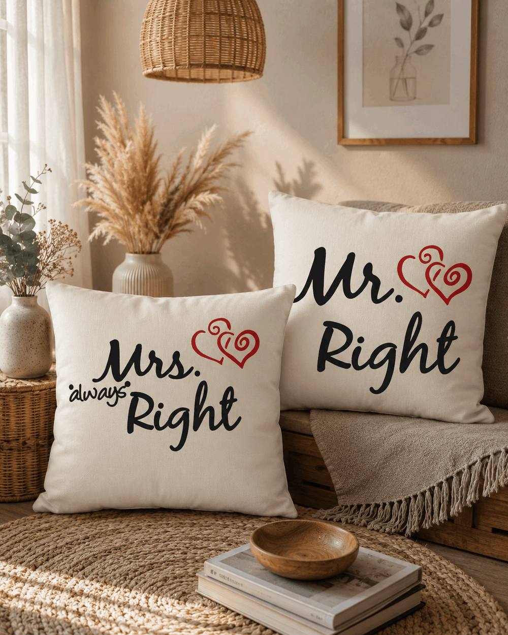 2 PCs Printed Cushion Covers Ds#272