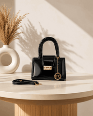 Glossy Charm Top Handle Bag