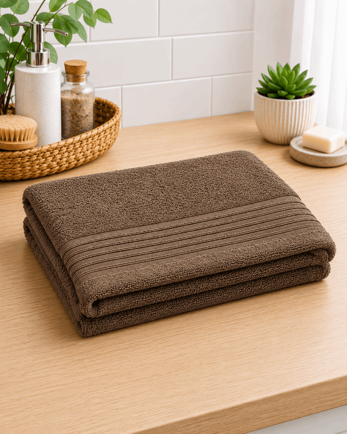 Linear Border Bath Towel