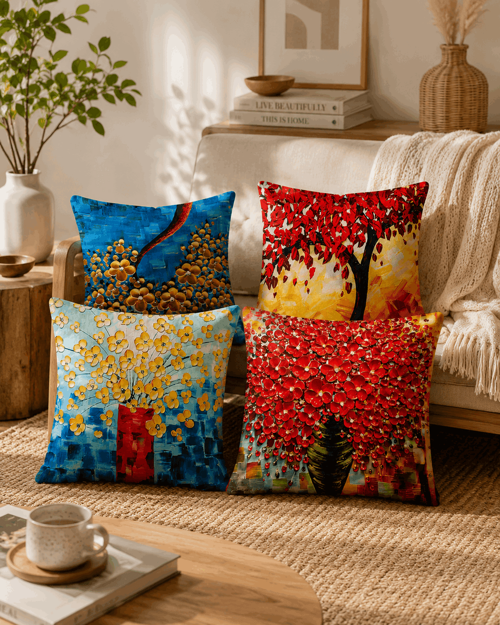 4 PCs Digital Printed Cushion Covers Ds#274