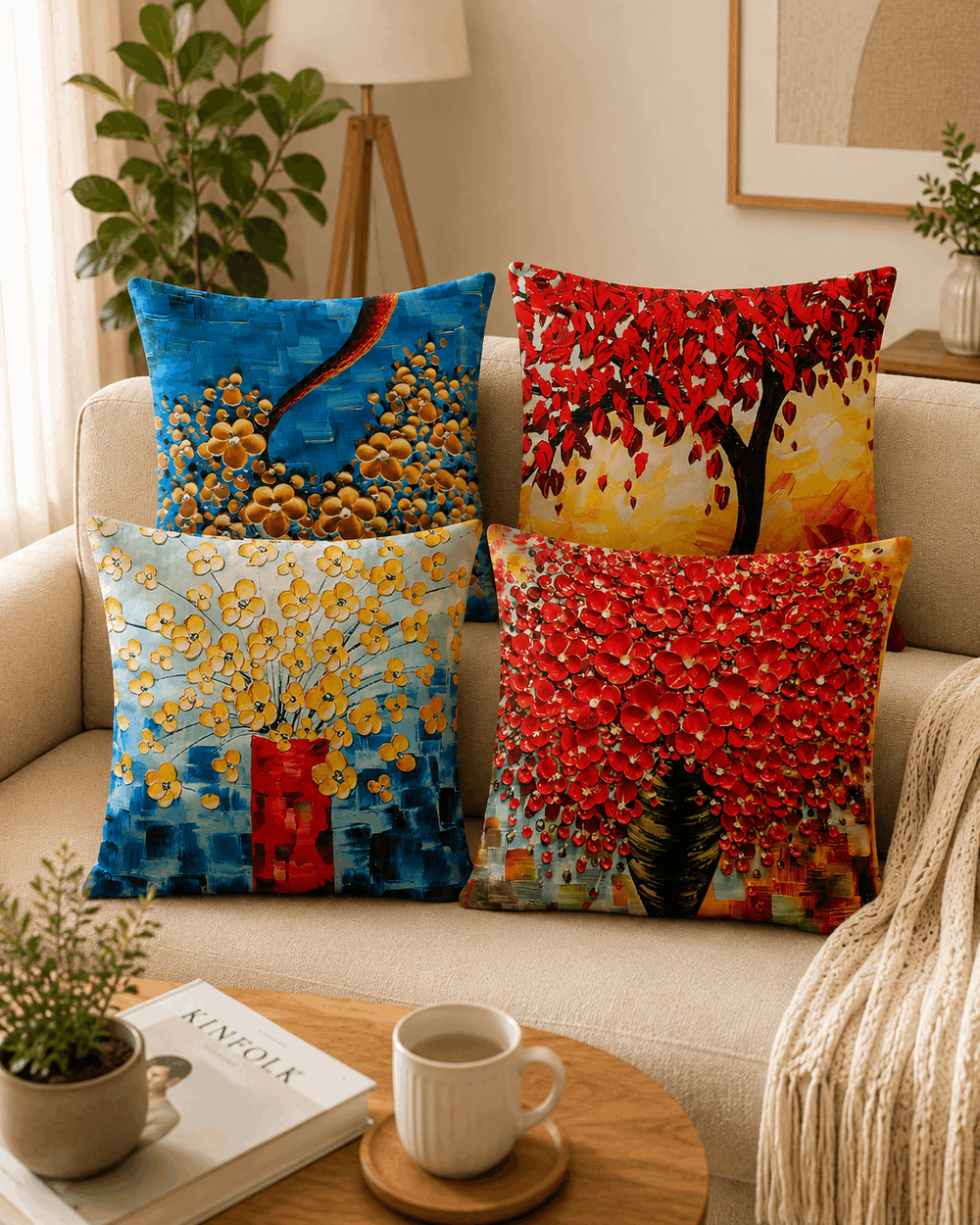 4 PCs Digital Printed Cushion Covers Ds#274
