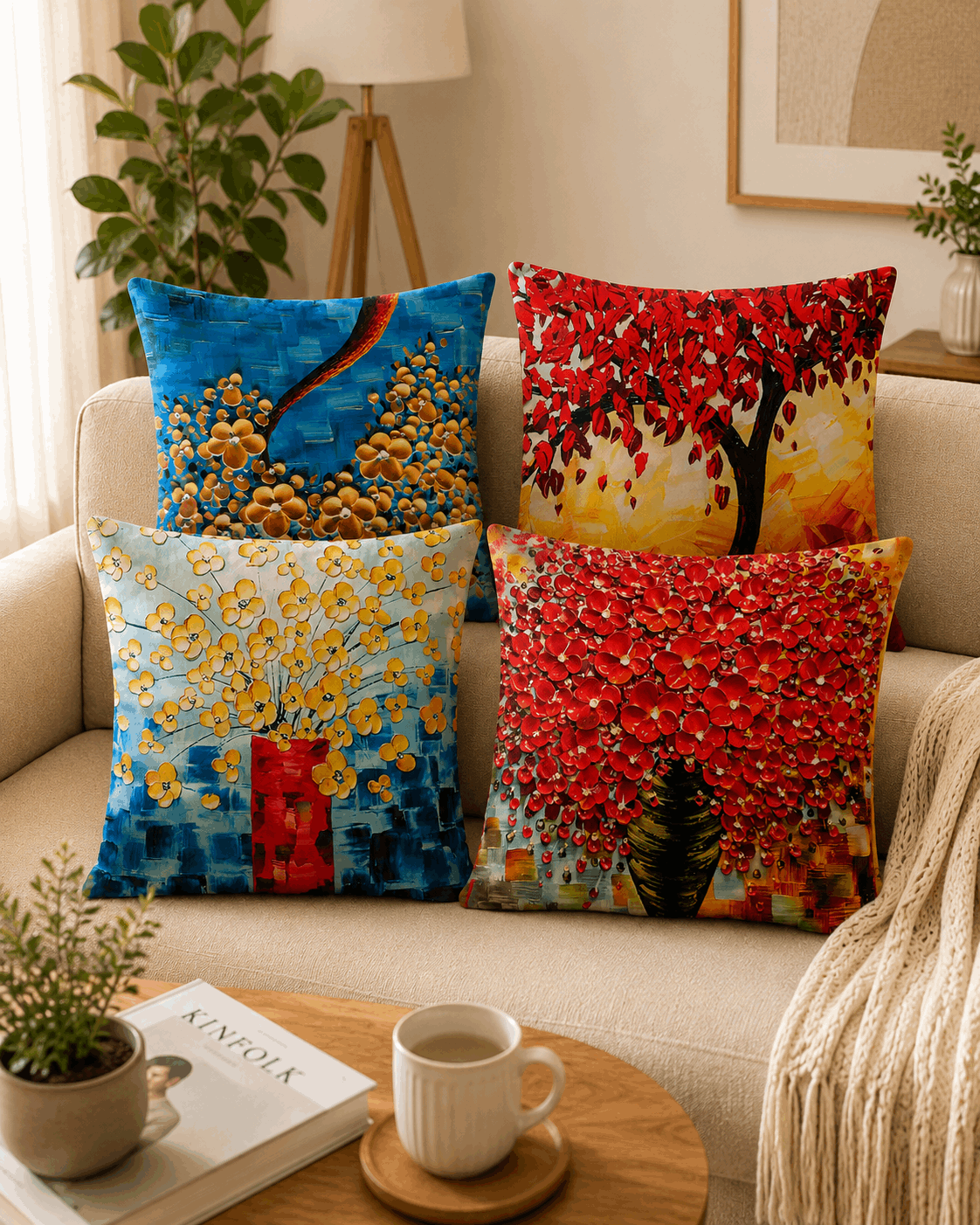 4 PCs Digital Printed Cushion Covers Ds#274