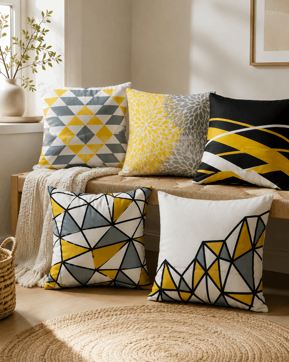 5 PCs Digital Printed Cushion Covers Ds#275