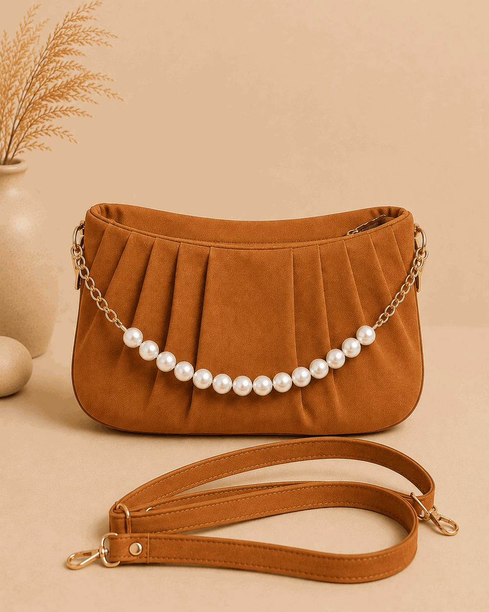 Pearl Chain Satchel Bag
