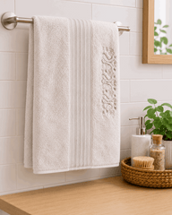 Embroided Linear Border Bath Towel