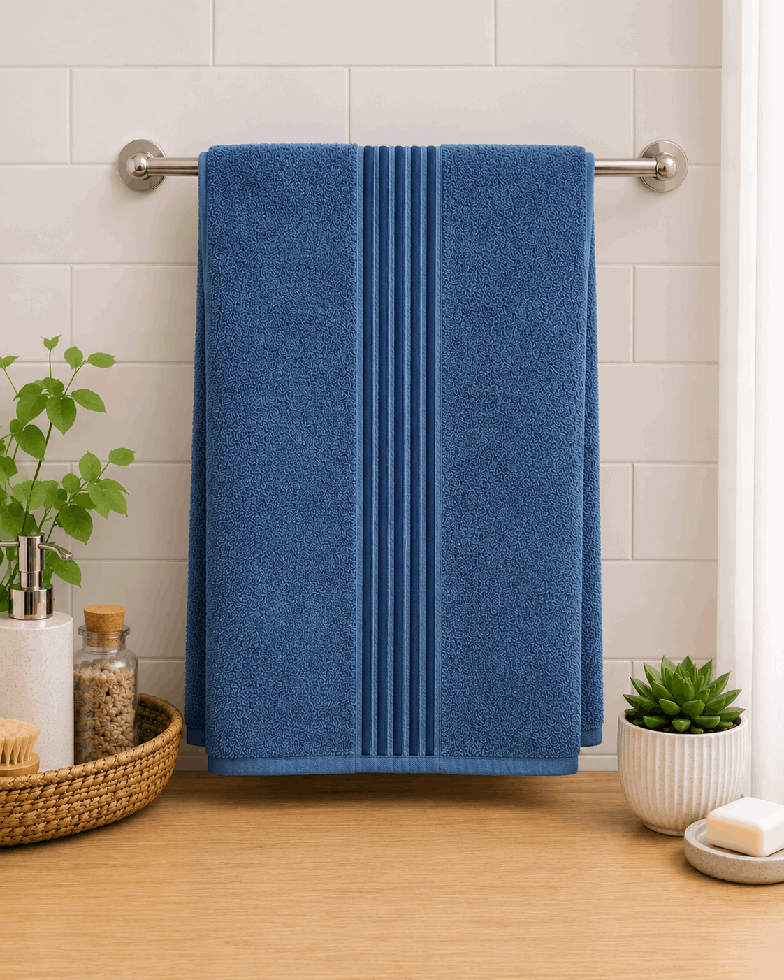 Slate Stripe Bath Towel