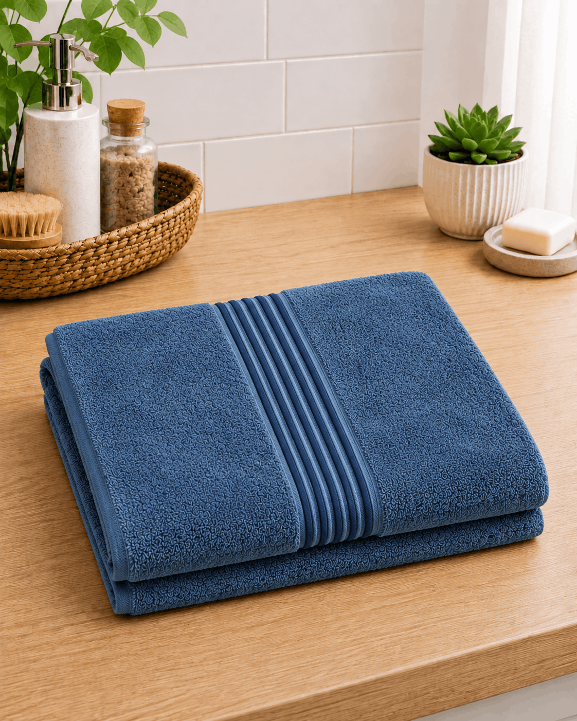 Slate Stripe Bath Towel