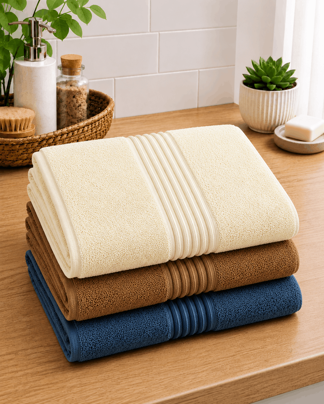 Slate Stripe Bath Towel