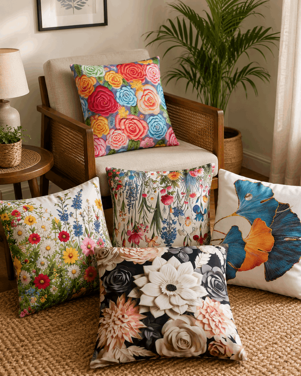 5 PCs Digital Printed Cushion Covers Ds#267