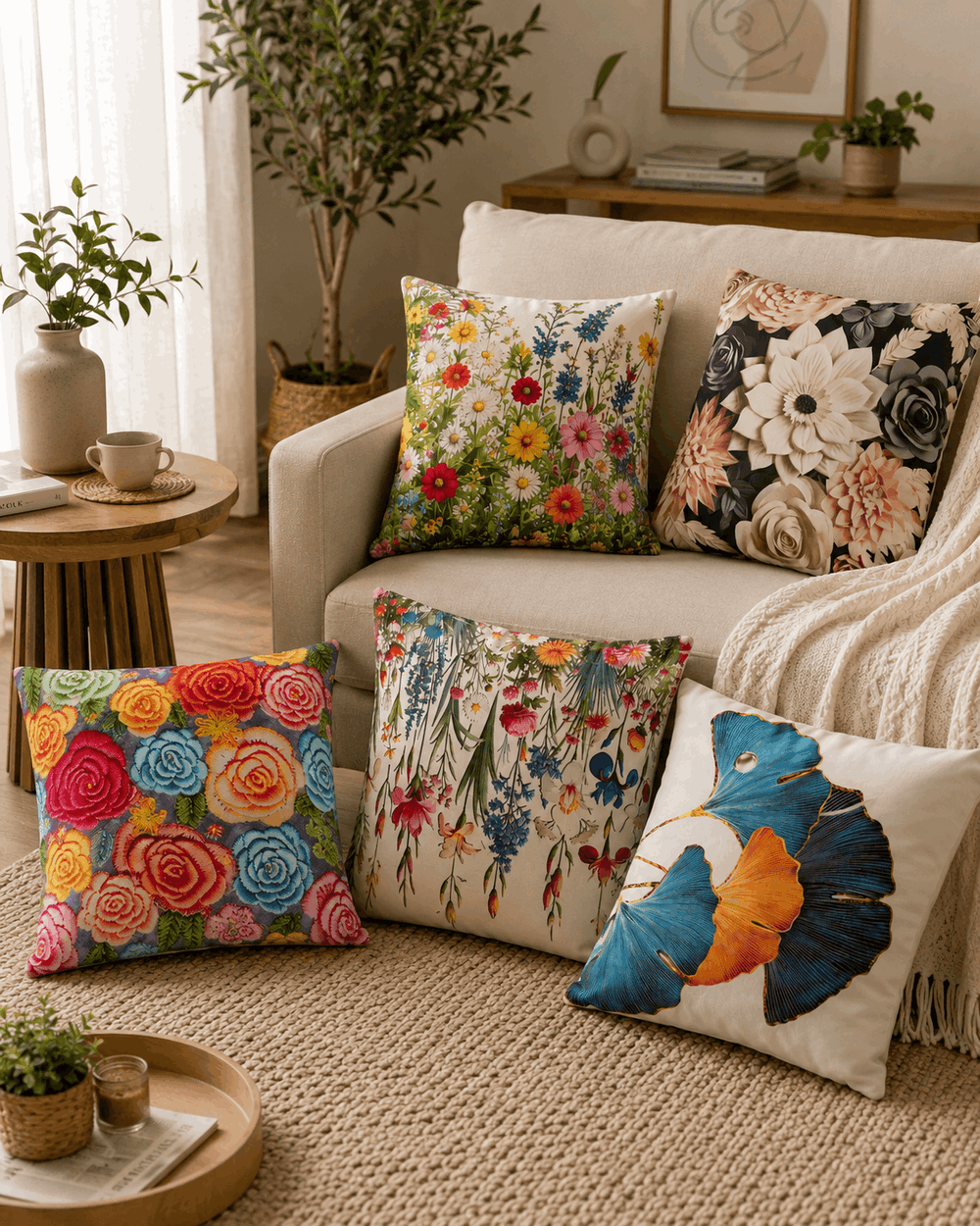 5 PCs Digital Printed Cushion Covers Ds#267