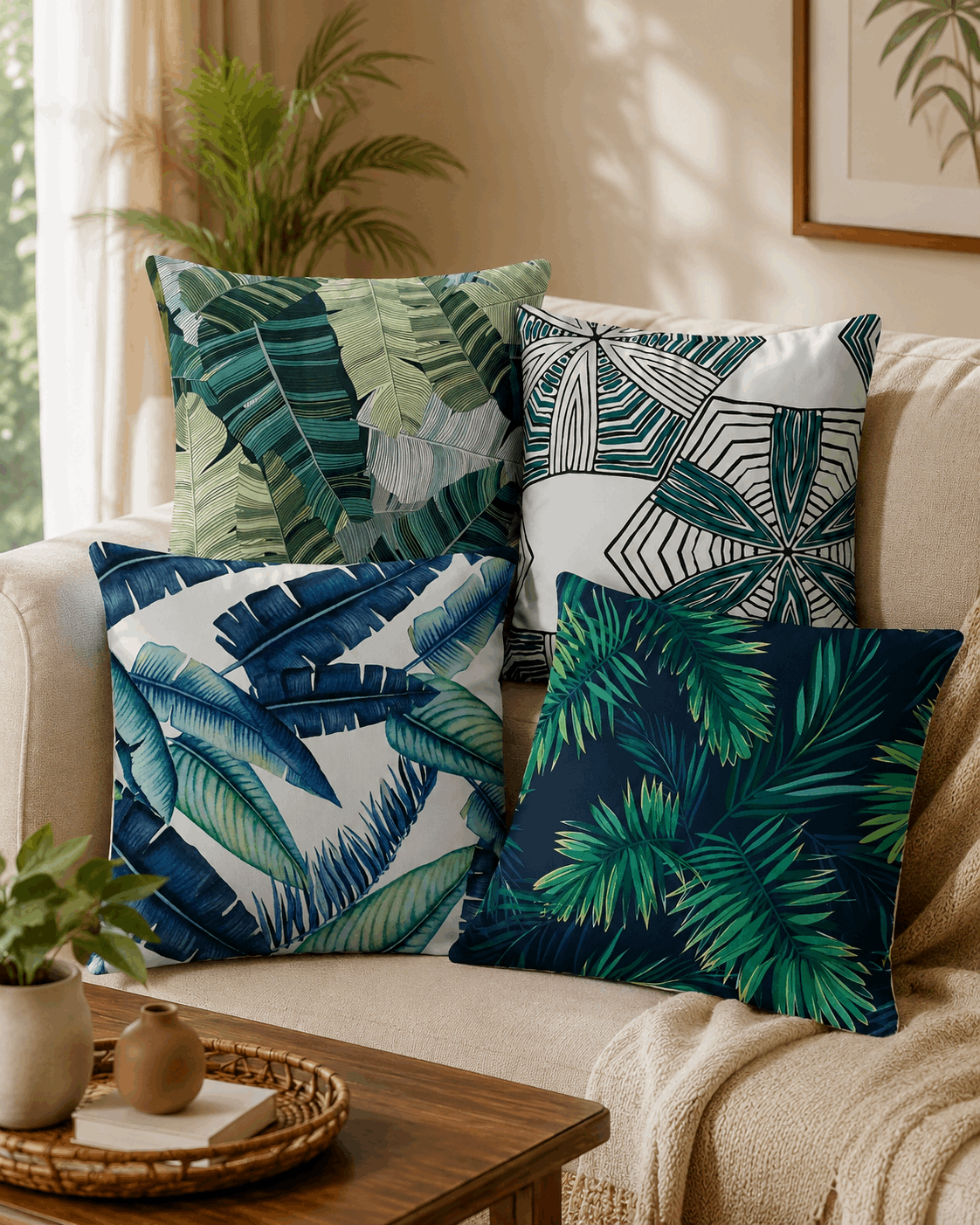 4 PCs Digital Printed Cushion Covers Ds#269