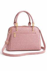 Elegant Shimmer Top-Handle Satchel –Pink
