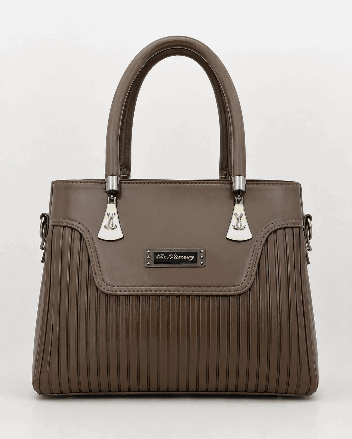 Elegant Pleated Leather Top-Handle Handbag