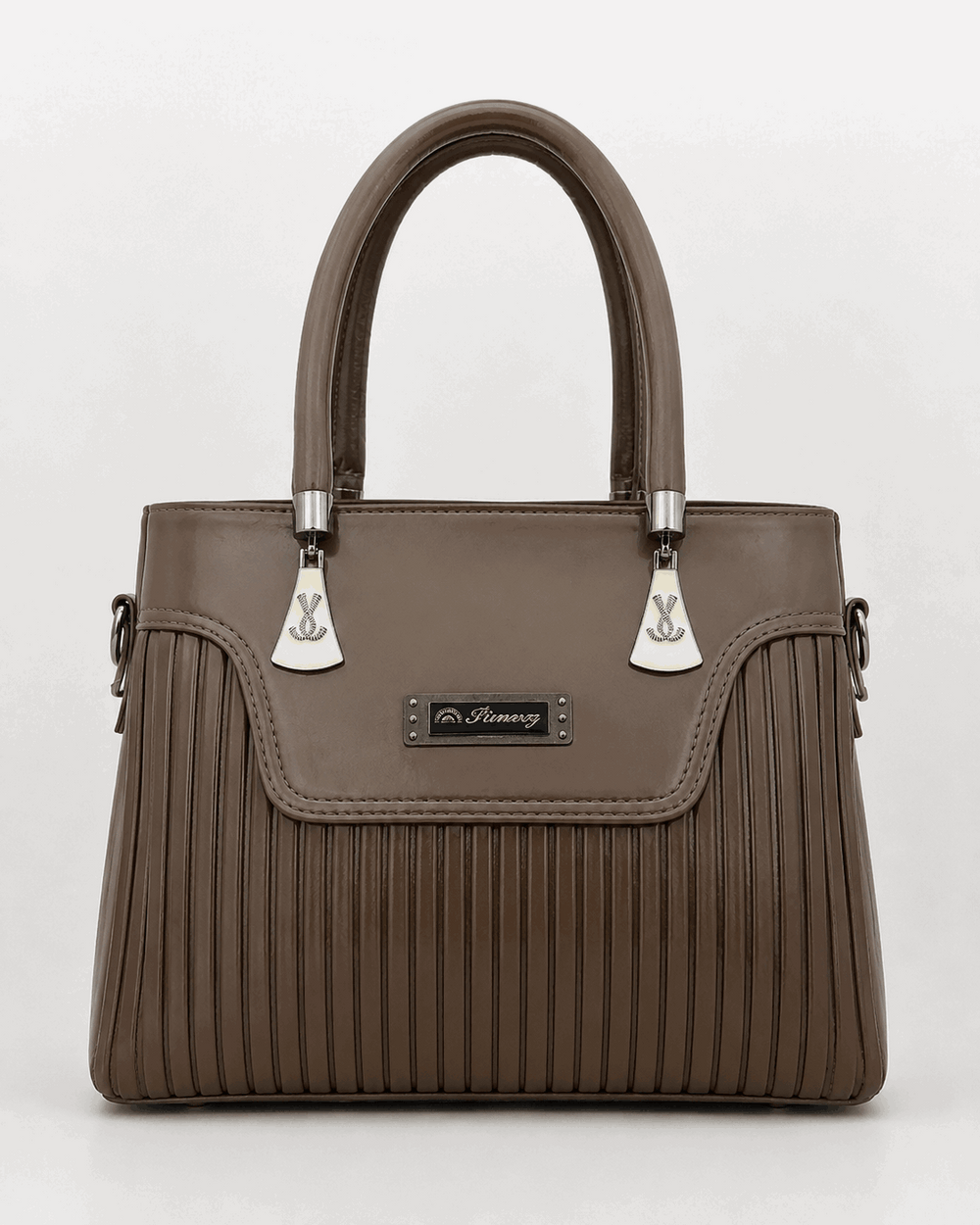 Elegant Pleated Leather Top-Handle Handbag