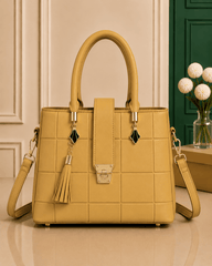 Classic chcekered Pattern Handbag