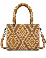 Woven Geometric Mini Bag