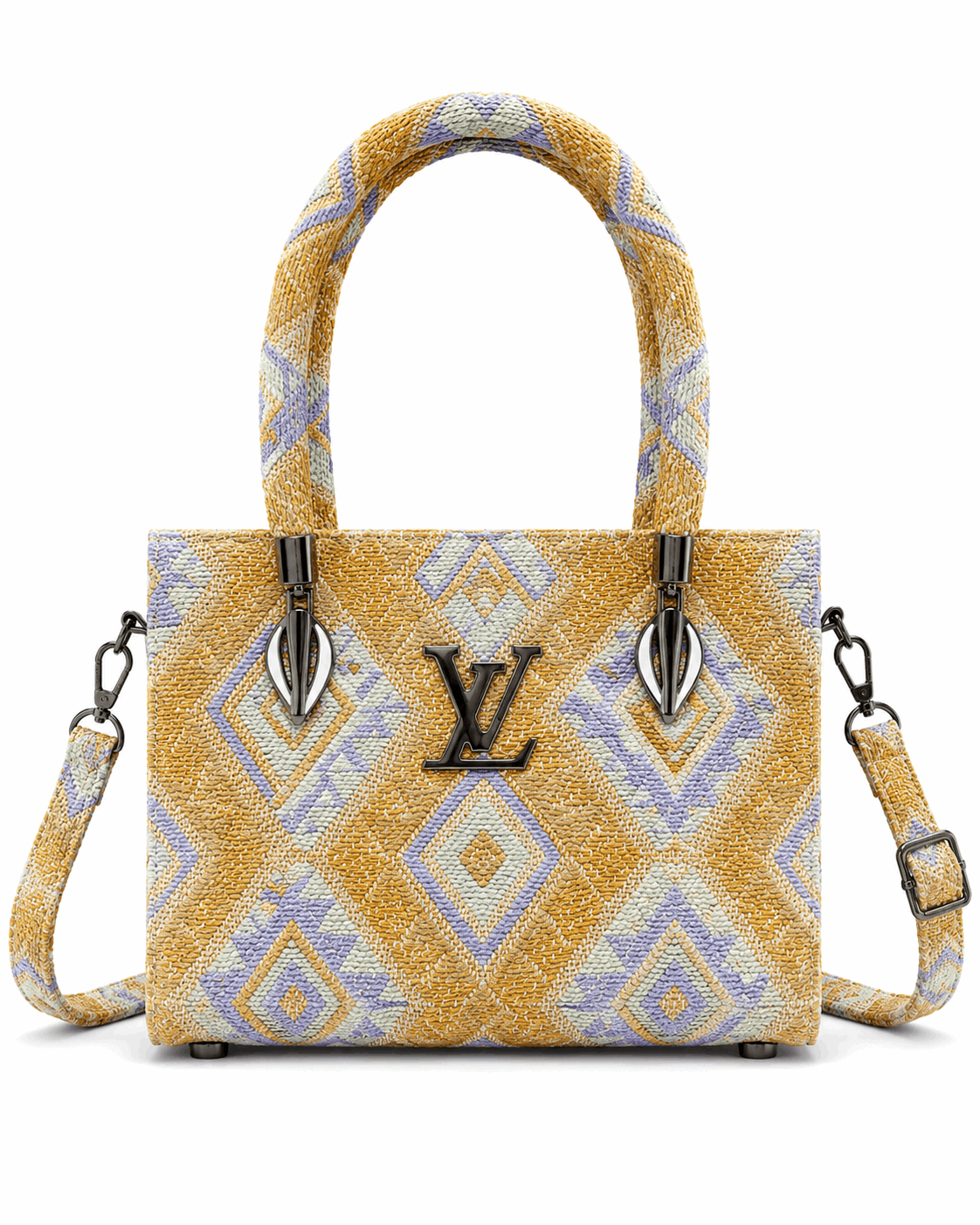 Woven Geometric Mini Bag
