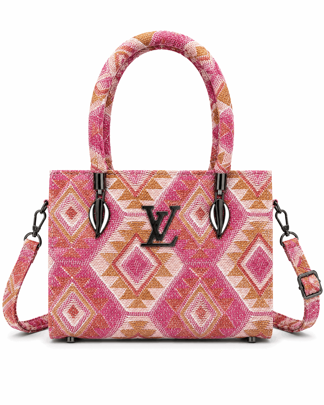 Woven Geometric Mini Bag