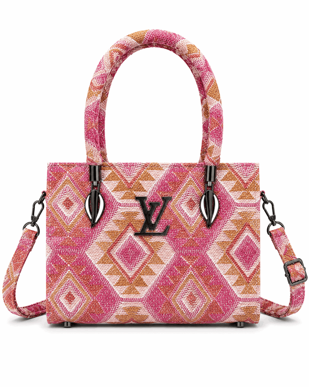 Woven Geometric Mini Bag