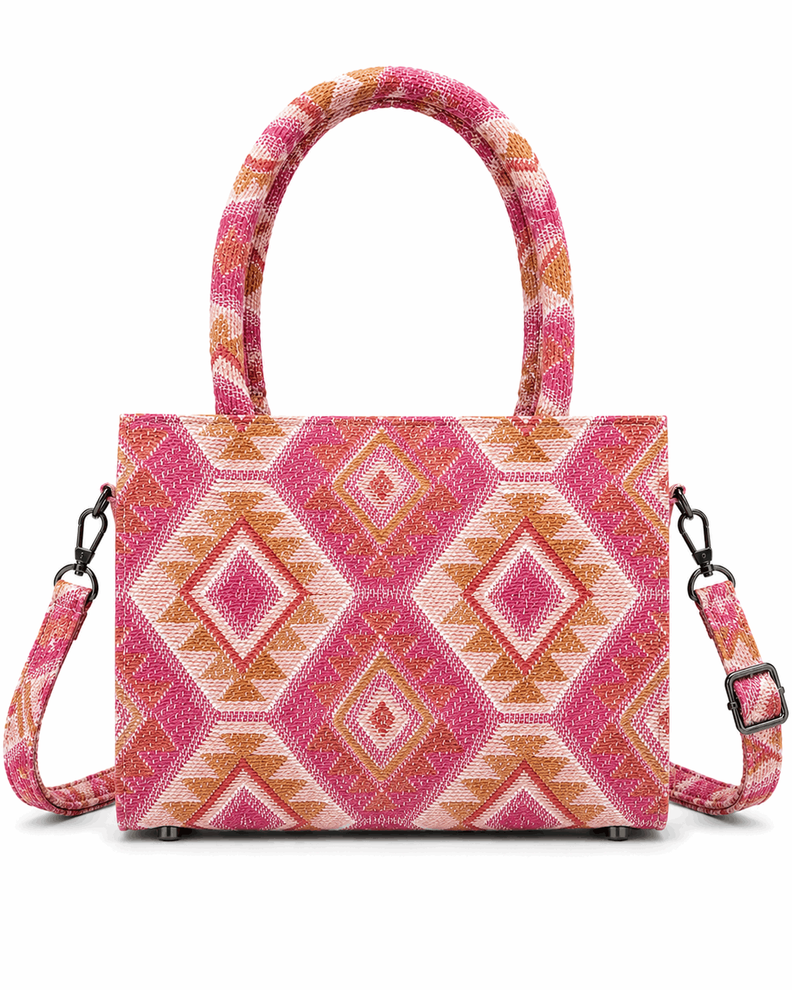 Woven Geometric Mini Bag