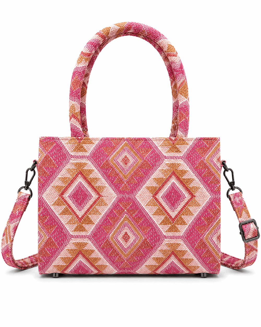 Woven Geometric Mini Bag